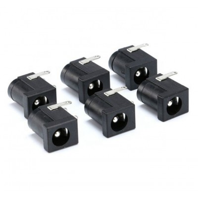 Hot Selling Dc-005 Black Dc Power Socket Connector 5.5*2.1mm Socket Round The Needle